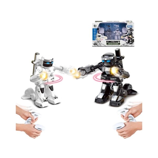 Dos battle robots en acción